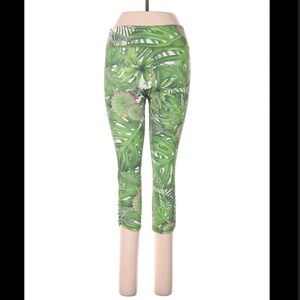 JALA Green Succulent Print Crop Leggings XS